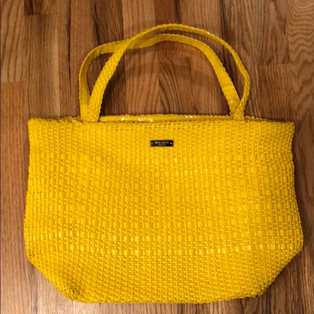 Kate Spade Patent Leather Basket Weave Bag